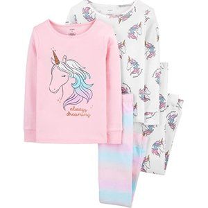 12 M 4-Piece 100% Snug Fit Cotton PJ